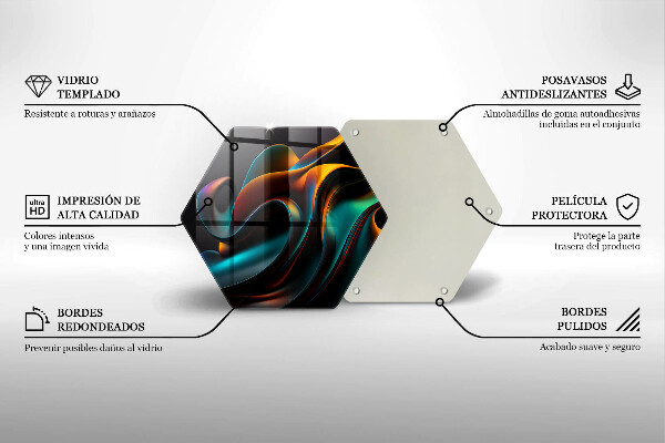 Protection plaque induction Abstraction colorée