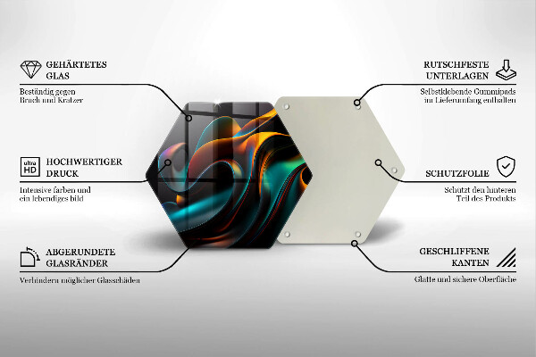 Protection plaque induction Abstraction colorée