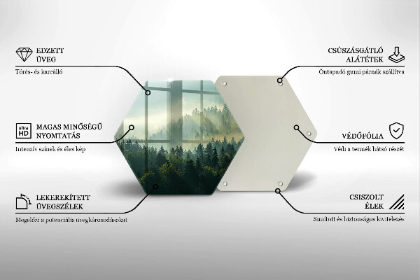Cache plaque de cuisson Vue paysage de la forêt
