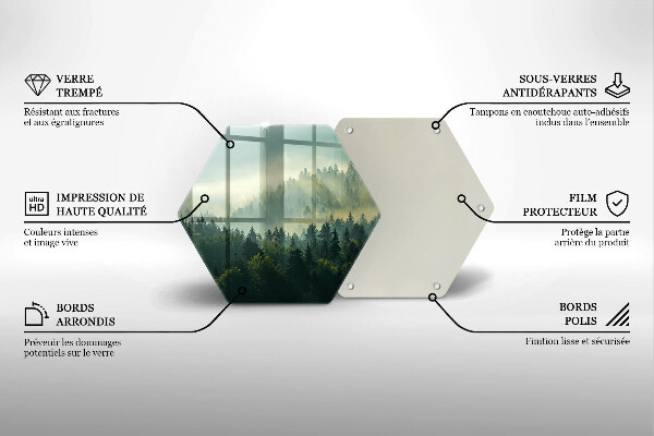Cache plaque de cuisson Vue paysage de la forêt