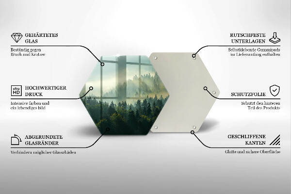Cache plaque de cuisson Vue paysage de la forêt