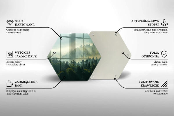 Cache plaque de cuisson Vue paysage de la forêt