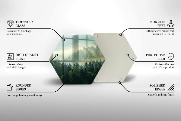 Cache plaque de cuisson Vue paysage de la forêt