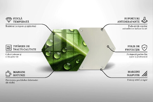 Cache plaque de cuisson Nature rosée et feuille