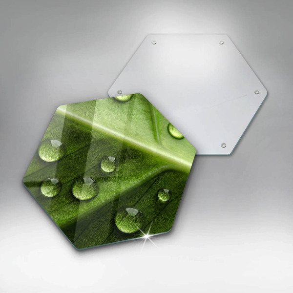 Cache plaque de cuisson Nature rosée et feuille