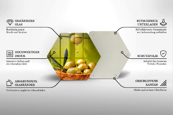 Cache plaque de cuisson Olives savoureuses