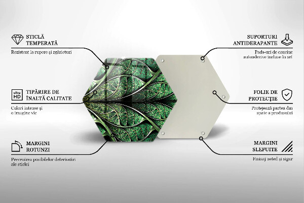 Cache plaque de cuisson Structure des nervures des feuilles