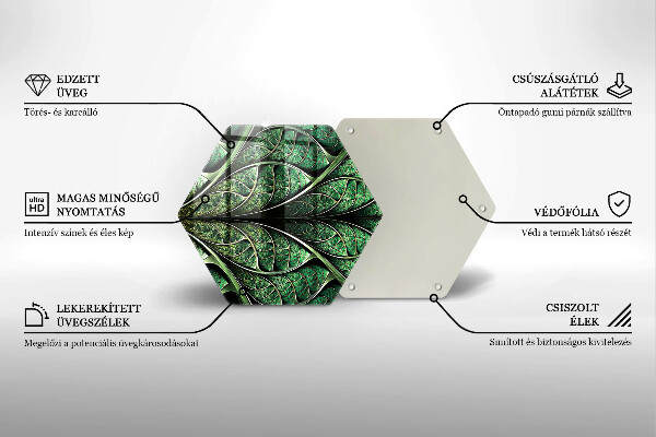 Cache plaque de cuisson Structure des nervures des feuilles