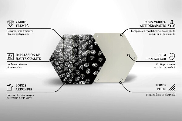 Cache plaque de cuisson Diamants diamants