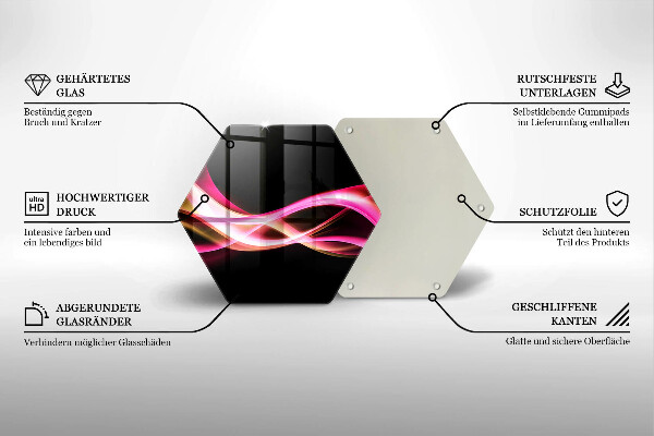 Cache plaque de cuisson Fumée de néon abstraite