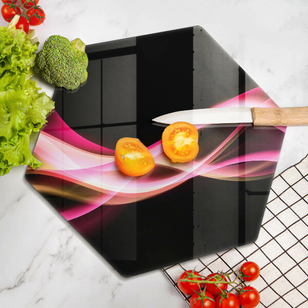 Cache plaque de cuisson Fumée de néon abstraite