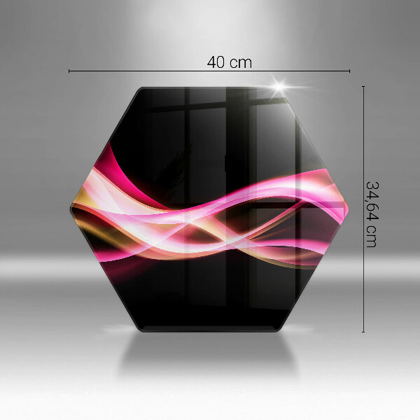 Cache plaque de cuisson Fumée de néon abstraite