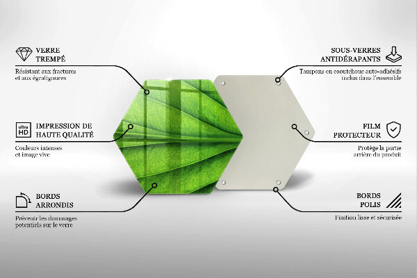 Cache plaque de cuisson Feuille de veine naturelle