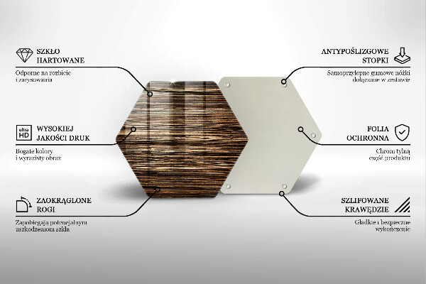 Cache plaque de cuisson Texture du bois