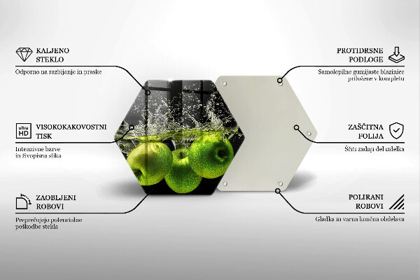 Cache plaque de cuisson Pommes vertes et eau