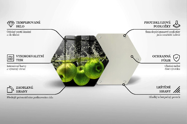 Cache plaque de cuisson Pommes vertes et eau