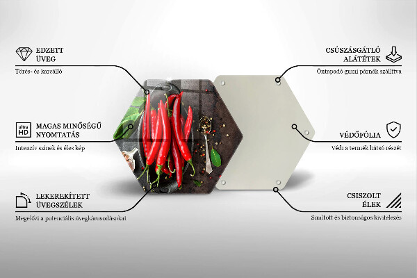 Cache plaque de cuisson Piments rouges