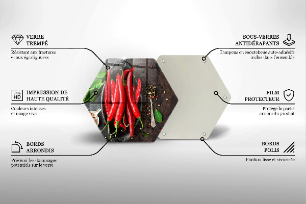 Cache plaque de cuisson Piments rouges