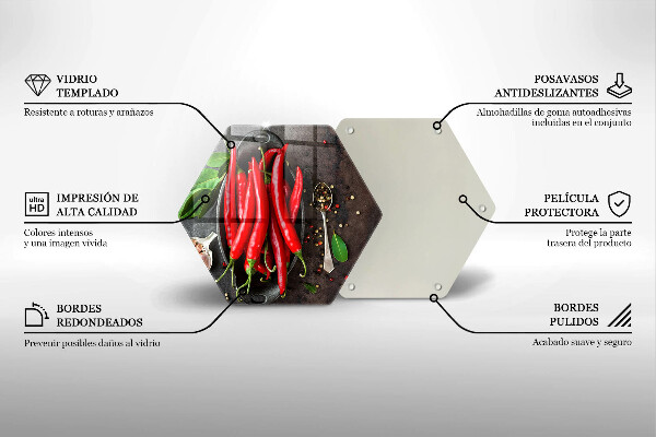 Cache plaque de cuisson Piments rouges