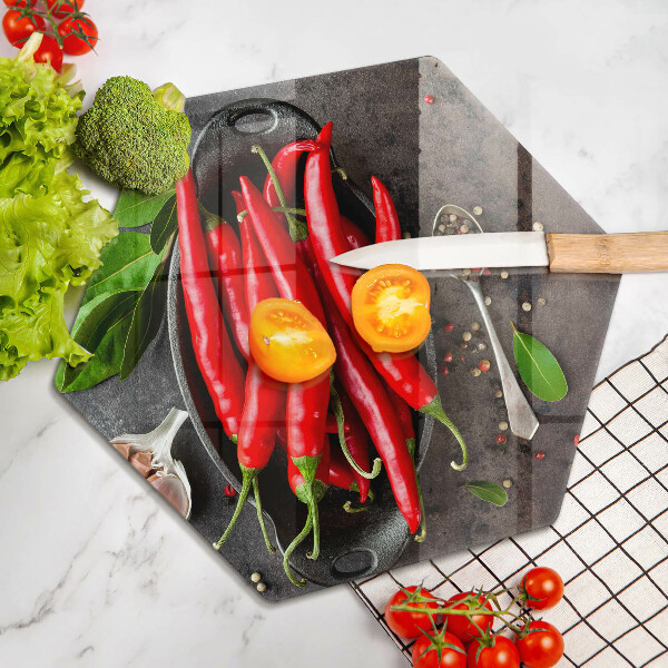 Cache plaque de cuisson Piments rouges