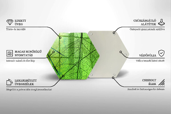 Cache plaque de cuisson Nervures des feuilles naturelles