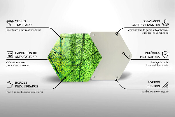 Cache plaque de cuisson Nervures des feuilles naturelles