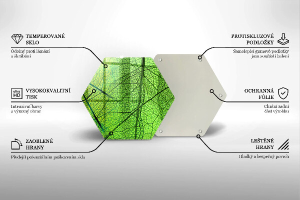 Cache plaque de cuisson Nervures des feuilles naturelles