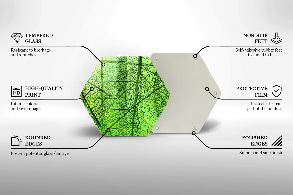 Cache plaque de cuisson Nervures des feuilles naturelles