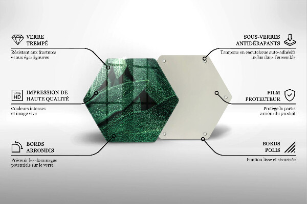Cache plaque de cuisson Les feuilles de la plante