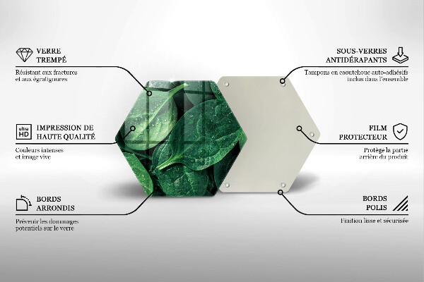 Cache plaque de cuisson Feuilles de basilic