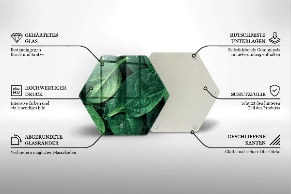 Cache plaque de cuisson Feuilles de basilic