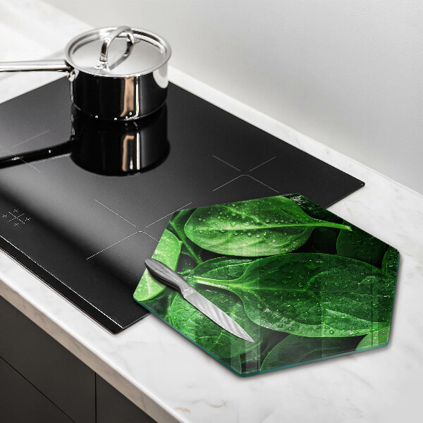 Cache plaque de cuisson Feuilles de basilic