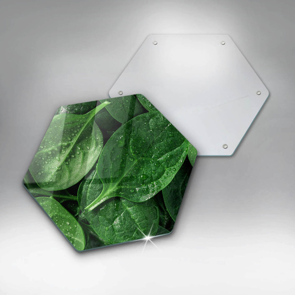 Cache plaque de cuisson Feuilles de basilic