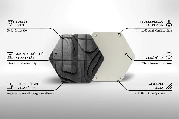 Cache plaque de cuisson Formes de pierre 3D