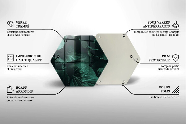 Cache plaque de cuisson Feuilles sombres et sauvages