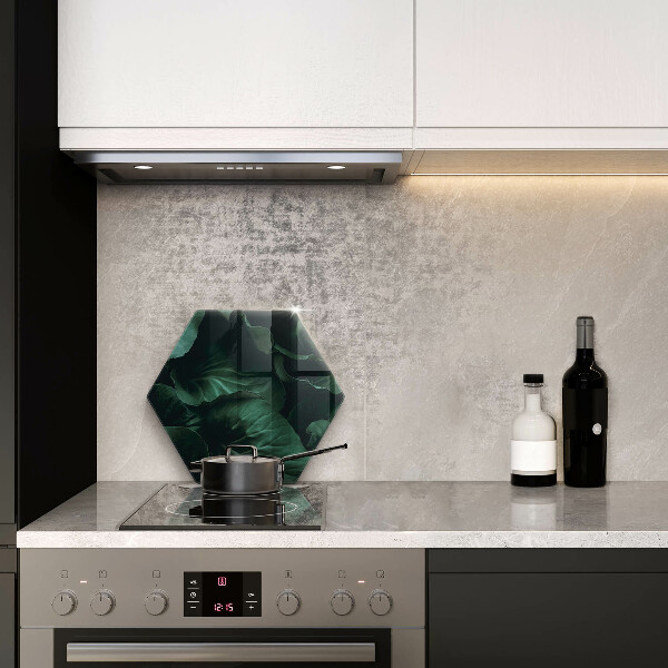 Cache plaque de cuisson Feuilles sombres et sauvages