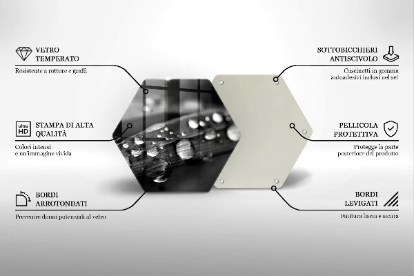 Cache plaque de cuisson La rosée tombe sur les feuilles