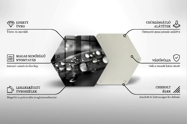 Cache plaque de cuisson La rosée tombe sur les feuilles