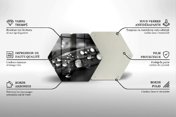 Cache plaque de cuisson La rosée tombe sur les feuilles