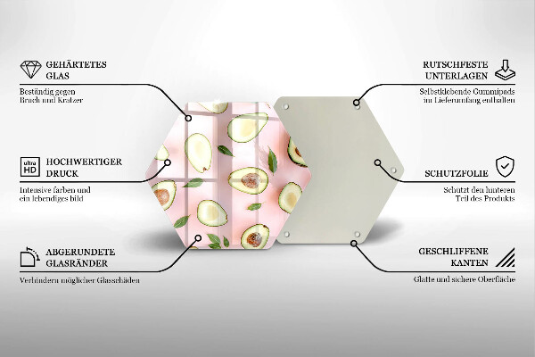 Cache plaque de cuisson Modèle d'avocat