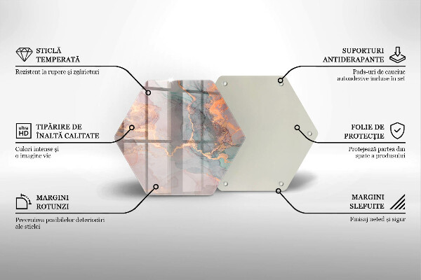 Protection plaque induction Marbre avec de l'or