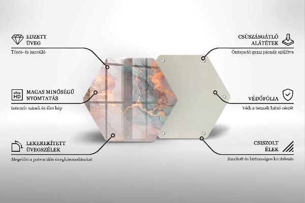 Protection plaque induction Marbre avec de l'or