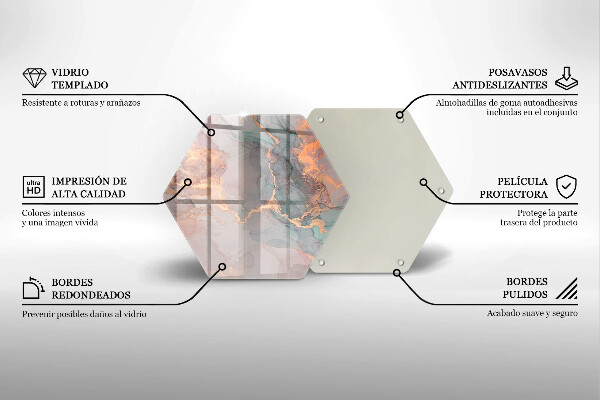 Protection plaque induction Marbre avec de l'or