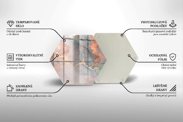 Protection plaque induction Marbre avec de l'or