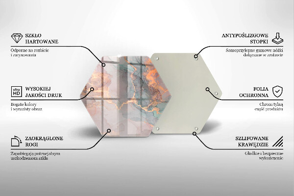 Protection plaque induction Marbre avec de l'or