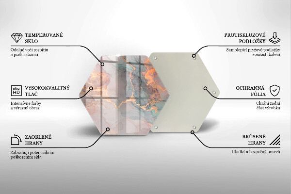 Protection plaque induction Marbre avec de l'or