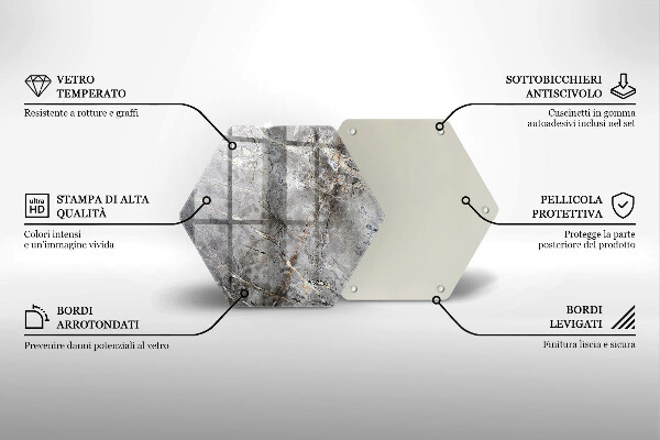 Protection plaque induction Texture de pierre