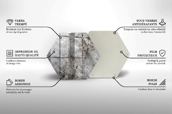 Protection plaque induction Texture de pierre