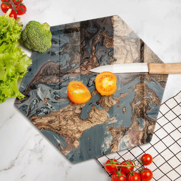 Protection plaque induction Structure rocheuse dorée