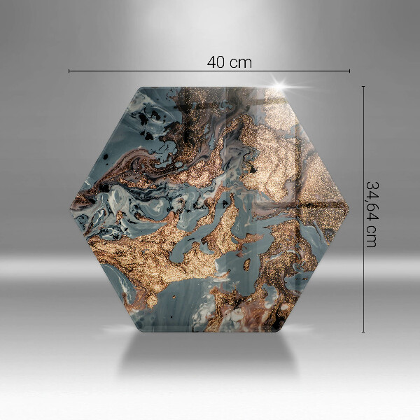 Protection plaque induction Structure rocheuse dorée
